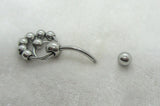 14G Beaded Silver VCH Jewelry Clit Hood Ring