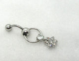 14G Reverse Top Down Belly Ring Hoop Belly Piercing Reverse Belly Bar Barbell - I Love My Piercings!