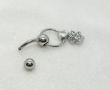 14G Reverse Top Down Belly Ring Hoop Belly Piercing Reverse Belly Bar Barbell - I Love My Piercings!