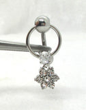 14G Reverse Top Down Belly Ring Hoop Belly Piercing Reverse Belly Bar Barbell - I Love My Piercings!