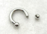 10G 12G Septum Ring Silver Septum Jewelry Septum Rings Horseshoe Ring 10mm Diameter Septum Ring - I Love My Piercings!