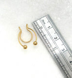 Fake Septum Jewelry Gold Blue Silver Rose Gold Multi Color Hoop Nose Ring Faux Septum Ring - I Love My Piercings!