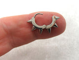 20G Spikes Nose Hoop Spiked Nose Ring Nostril Hoop Ring 20 gauge Nose Hoop Nose Ring - I Love My Piercings!