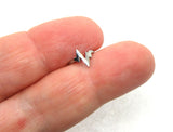 16G Lightening Bolt Snake Bites Labret Lip Ring Bottom Side Lip Ring Horseshoe 16 Gauge Lip Studs Lip Rings Lip Jewelry 8mm 10mm Diameter - I Love My Piercings!