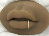 16G Silver Gold Snake Bites Labret Lip Ring Bottom Side Lip Ring Horseshoe 16 Gauge Lip Studs Lip Rings Lip Jewelry 8mm 10mm Diameter - I Love My Piercings!
