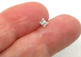 20G Butterfly Sterling Silver Nose Stud Bone Ring Nose Jewelry in 20 Gauge - I Love My Piercings!