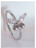20G Gold Silver Nose Ring Hoop Clear CZ Diamond Crystal Butterfly Nose Ring 20 gauge Nose Jewelry Nostril Ring - I Love My Piercings!
