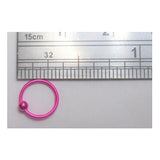 7mm Neon White Blue Red Pink Aqua Green Purple Black Nose Hoop Ring Nostril Hoop Ring Seamless Hoop 22G 7mm Diameter 22 Gauge - I Love My Piercings!
