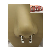 10G 12G Septum Ring Silver Septum Jewelry Septum Rings Horseshoe Ring 10mm Diameter Septum Ring - I Love My Piercings!