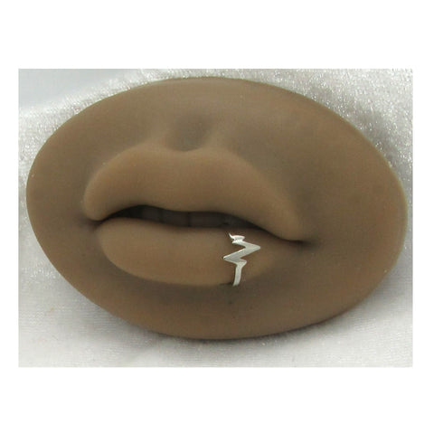 16G Lightening Bolt Snake Bites Labret Lip Ring Bottom Side Lip Ring Horseshoe 16 Gauge Lip Studs Lip Rings Lip Jewelry 8mm 10mm Diameter - I Love My Piercings!