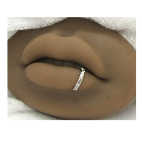 16G Silver Gold Snake Bites Labret Lip Ring Bottom Side Lip Ring Horseshoe 16 Gauge Lip Studs Lip Rings Lip Jewelry 8mm 10mm Diameter - I Love My Piercings!