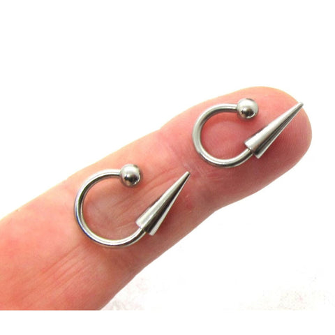 14G 16G Snake Bites Labret Lip Ring Long Spike Bottom Side Lip Ring Horseshoe 16 Gauge 14 gauge Lip Stud Lip Ring Lip Jewelry - I Love My Piercings!