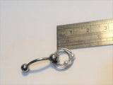 14G Top Down Belly Ring Double Pearl Hoop Belly Piercing Reverse Belly Bar Barbell 14 Gauge - I Love My Piercings!