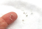 5 Piece 22G Butterfly Nose Studs L Shape Bent Post Bone Ball End Straight Nose Ring Pins 22 gauge Nose Jewelry - I Love My Piercings!