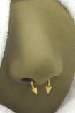 14G 16G Septum Ring Gold Black Septum Jewelry Spiked Septum Rings Spiked Horseshoe Ring 8mm 10mm Diameter Septum Ring - I Love My Piercings!
