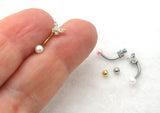 16G VCH Butterfly Crystal Jewelry Barbell 16 Gauge - I Love My Piercings!