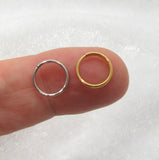 20G Gold Silver Nose Ring Hoop Nose Jewelry 20 Gauge 20 Gage Snap In Nose Hoop Hinged Nose Hoop Ring - I Love My Piercings!