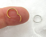 20G Gold Silver Nose Ring Hoop Nose Jewelry 20 Gauge 20 Gage Snap In Nose Hoop Hinged Nose Hoop Ring - I Love My Piercings!