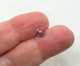 20G Red Opal Sterling Silver Nose Stud Straight Pin Jewelry 20 Gauge (Copy)