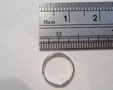 Sterling Silver Seamless Nose Hoop Ring 20 gauge 20g 9mm diameter - I Love My Piercings!