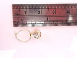 Gold Plated India Style Clear Crystal Dangle Nose Hoop 22 gauge 22g - I Love My Piercings!
