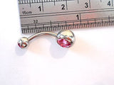 Longer Length For Initial Piercing Jewelry Double Gem Belly Rings 14 gauge 14g - I Love My Piercings!