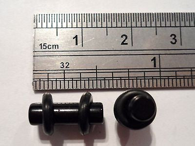 Pair BLACK Acrylic No Flare Ear Rings Plugs 6 gauge - I Love My Piercings!