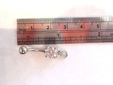 Surgical Steel Add Your Own Charm Belly Navel Ring Clear Crystal 14 gauge 14g - I Love My Piercings!