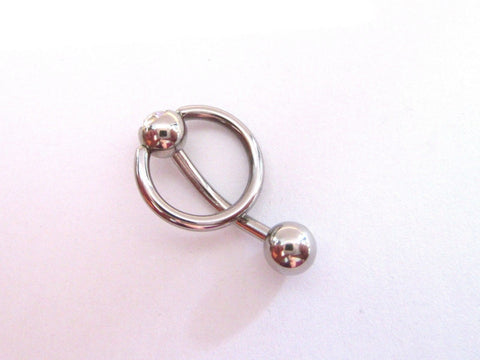 Surgical Steel Dangle Curved Barbell Bar VCH Jewelry Clit Clitoral Hood Ring 14 gauge - I Love My Piercings!