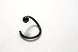 Black Titanium Nose Hoop Ring Ball Attached 20 gauge 20g 7 mm Diameter - I Love My Piercings!