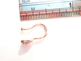 Rose Gold Plated Fake Faux Heart Crystal CZ Nose Hoop Clip Cuff Looks 18 gauge - I Love My Piercings!