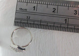 20G Nose Ring Hoop Clear CZ Diamond Crystal Butterfly Nose Ring 20 gauge Nose Jewelry Nostril Ring - I Love My Piercings!