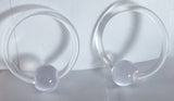 Clear Bioplast Metal Sensitive Plastic Acrylic Hoops Retainers Rings 14 gauge 12mm Diameter - I Love My Piercings!