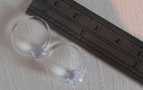 Clear Bioplast Metal Sensitive Plastic Acrylic Hoops Retainers Rings 14 gauge 12mm Diameter - I Love My Piercings!