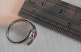 Surgical Steel Red Gem Double Hoop Wrap Seamless Ring 14 gauge 14g 10 mm - I Love My Piercings!