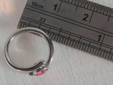 Surgical Steel Pink Gem Double Hoop Wrap Seamless Ring 14 gauge 14g 10 mm - I Love My Piercings!