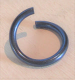 Dark Blue Niobium Seamless Continuous Hoop Ring 16 gauge 16g 8 mm diameter - I Love My Piercings!