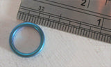 Aqua Turquoise Niobium Seamless Continuous Hoop Ring 16 gauge 16g 8 mm diameter - I Love My Piercings!