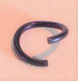 Dark Purple Niobium Seamless Continuous Hoop Ring 16 gauge 16g 8 mm diameter - I Love My Piercings!