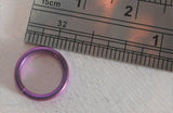 Light Purple Niobium Seamless Continuous Hoop Ring 16 gauge 16g 8 mm diameter - I Love My Piercings!