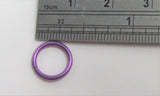 Light Purple Niobium Seamless Hoop Belly Navel Ring 16 gauge 16g 8mm diameter - I Love My Piercings!