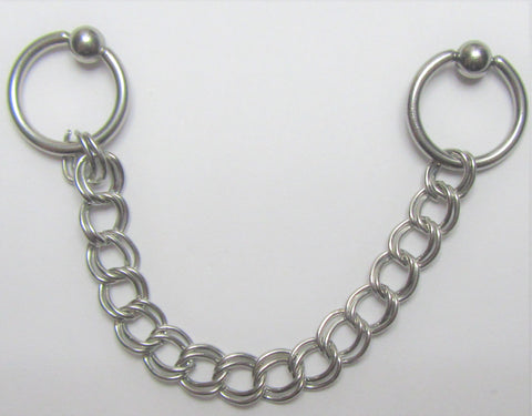 Chained Outer Inner Labia Female Genital Jewelry Hoops Intimate Jewelry - I Love My Piercings!