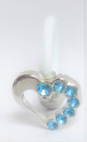 Flexible Metal Sensitive Aqua Gem Heart No Metal Bar Ring Bioplast Horseshoe 14g - I Love My Piercings!