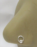 Sterling Silver Spinning Hoop L Shape Post Pin Stud Nose Ring 20 gauge 20g - I Love My Piercings!