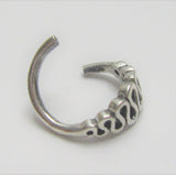 Sterling Silver Seamless Swirls Belly Hoop Ring Jewelry 16 gauge 16G - I Love My Piercings!