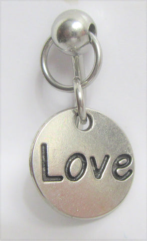 Love Heart Charm Dangle VCH Vertical Clitoral Clit Hood Bar Post Ring 14g - I Love My Piercings!