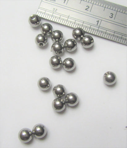 Six Pc Spare Externally Threaded 5mm Surgical Steel Balls 14 Gauge 14G - I Love My Piercings!