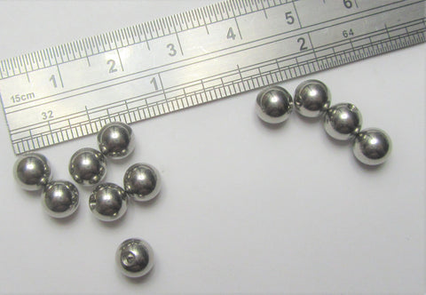 Six Pc Spare Externally Threaded 6mm Surgical Steel Balls 14 Gauge 14G - I Love My Piercings!