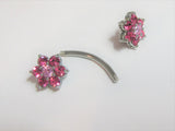 Surgical Steel Pink Crystal CZ Flower Nipple Curved Barbell Ring Jewelry 14g - I Love My Piercings!