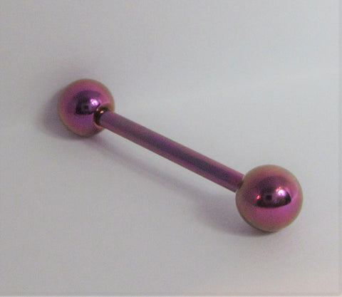 Purple Titanium Straight Barbell 14 gauge 5/8 inch long - I Love My Piercings!